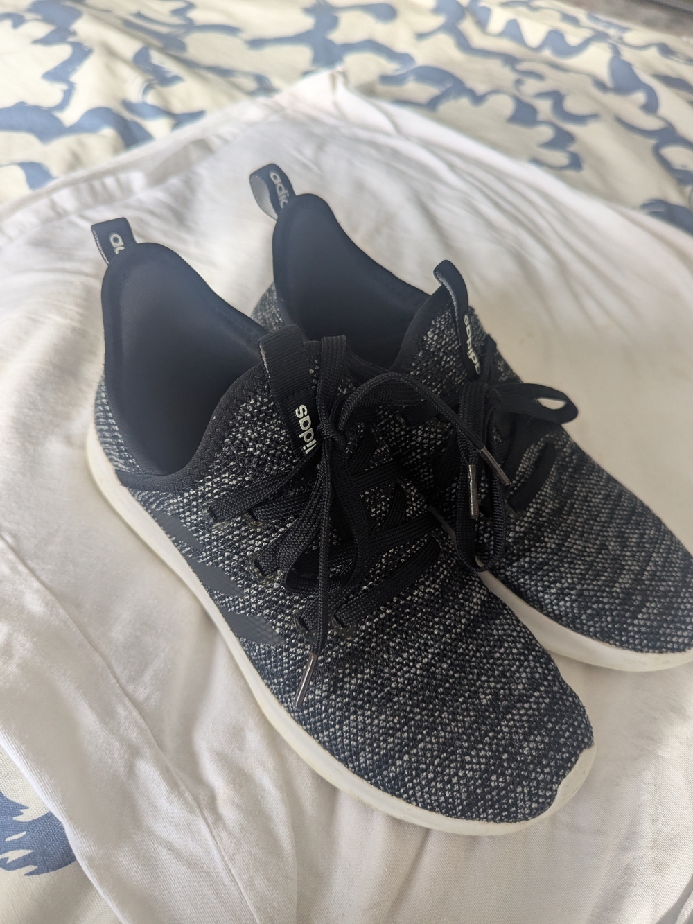 Adidas Cloudfoam Pure DB0694 Black Gray Running Shoes Womens 7 - Picture 10 of 11